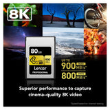 MEMORIA CF EXPRESS 80GB LEXAR PROFESSIONAL TIPO A GOLD (2-PACK BUNDLE) 900-800 LCAGOLD080G-R2ENG
