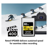 MEMORIA CF EXPRESS 80GB LEXAR PROFESSIONAL TIPO A GOLD (2-PACK BUNDLE) 900-800 LCAGOLD080G-R2ENG