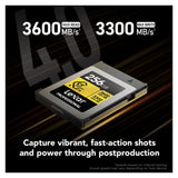 MEMORIA CF EXPRESS 256GB LEXAR PROFESSIONAL TIPO B GOLD SERIES 3600-3300MB/S (LCXEXP4256G-RNENG)