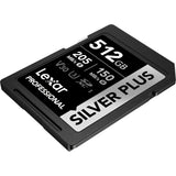 MEMORIA RAM SD 512GB LEXAR SILVER PLUS 205-150MB/S C10 (LSDSIPL512G-BNNNG)