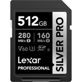 MEMORIA RAM SD 512GB LEXAR PROFESSIONAL SILVER PRO 280-160MB/S C10 (LSDSIPR512G-BNNNG)