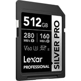 MEMORIA RAM SD 512GB LEXAR PROFESSIONAL SILVER PRO 280-160MB/S C10 (LSDSIPR512G-BNNNG)