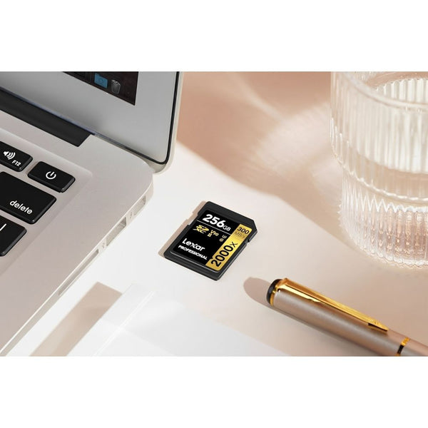 MEMORIA RAM SD 256GB LEXAR PROFESSIONAL GOLD 2000X 300-260MB/S C10 (LSD2000256G-BNNNG)