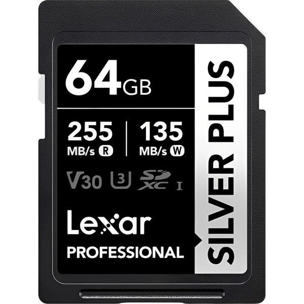 MEMORIA RAM SD 64GB LEXAR SILVER PLUS 255-135MB/S (LSDSIPL064G-BNNNG)