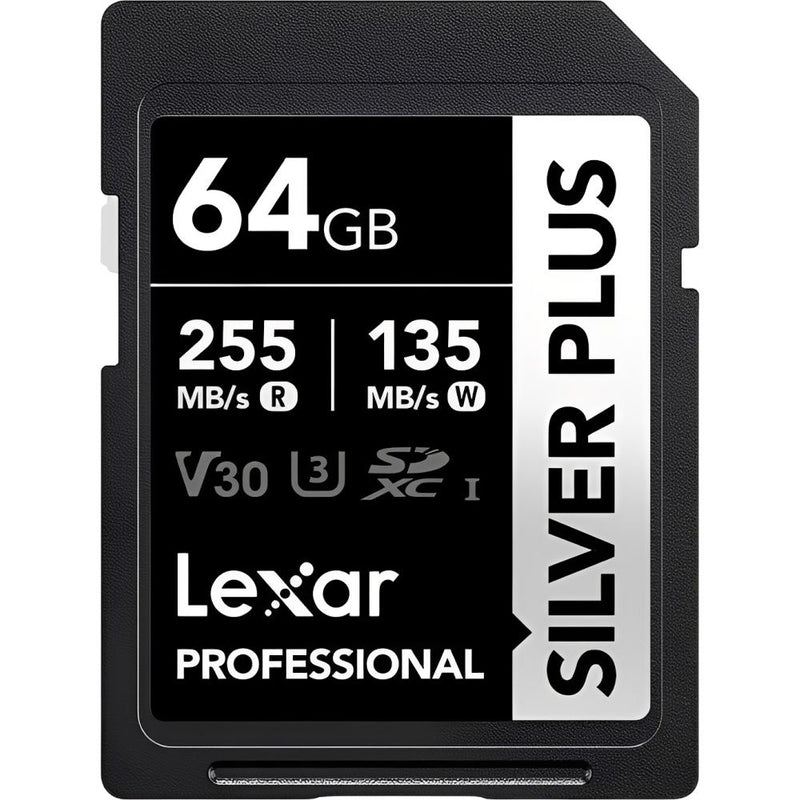 MEMORIA RAM SD 64GB LEXAR SILVER PLUS 255-135MB/S (LSDSIPL064G-BNNNG)