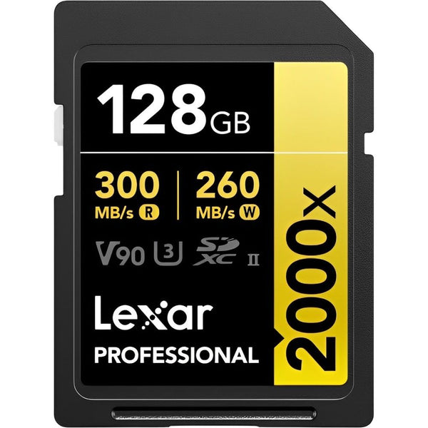 MEMORIA RAM SD 64GB LEXAR PROFESSIONAL GOLD 2000X 300-260MB/S C10 (LSD2000064G-BNNNG)