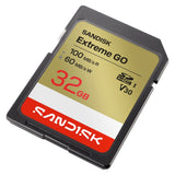 MEMORIA SD 32GB SANDISK EXTREME GO 100-60MB/S U3 UHS-I V30 4K SDSDXGN-032G-GNCIN