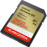 MEMORIA SD 256GB SANDISK EXTREME GO 230-150MB/S U3 UHS-I V30 4KSDSDXGN-256G-GNCIN