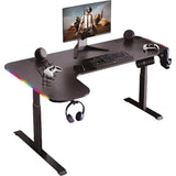 MESA GAMER MOTORIZADA SATELLITE GT-606 160×60CM/2 MOTORES/RGB/BLACK 148745