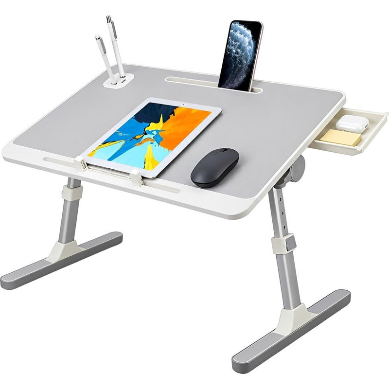 MESITA P/ NOTEBOOK SATELLITE 007-4171 WACO 40×60*26.5-39CM GREY/WHITE