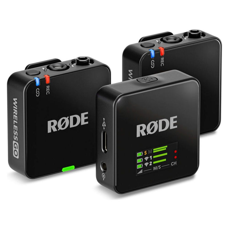 MICROFONO RODE WIRELESS GO (GEN 3) - 2TX+1RX (CABLE USB-C LIGHTNING 3.5MM)