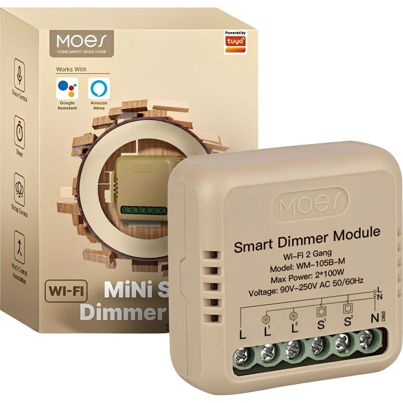 MÓDULO INTERRUPTOR SMART MOES WIFI WM-104B-M-MS (MWM-104B) AC 90-250V/10A/TUYA