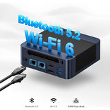 MINI PC BOSGAME E7 I3-100U 4.7GHZ/16GBD4/512SSD/4USB/HDMI/DP/2LAN/TYPE-C/BT/WIFI/BL