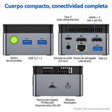 MINI PC GMKTEC NUCBOX G5S INTEL CELULAR N5095/8GBD4/256SSD/2HDMI/3XUSB/LAN/BT/WIFI/BK