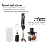 MIXER ITATIAIA MXITA2MIDA 3EN1 200W/50-60HZ/220V BLACK/SILVER
