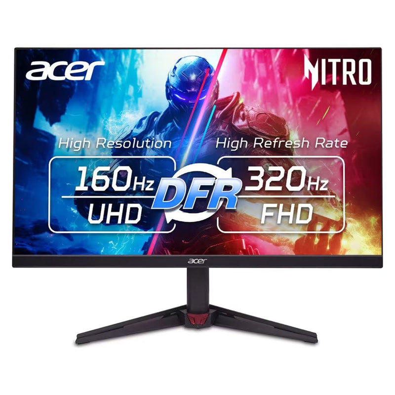 MONITOR 27" ACER NITRO VG270K 4K UHD 160HZ IPS/FHD-320HZ/0.5MS/HDR/FSYP/DP/HDMI BK