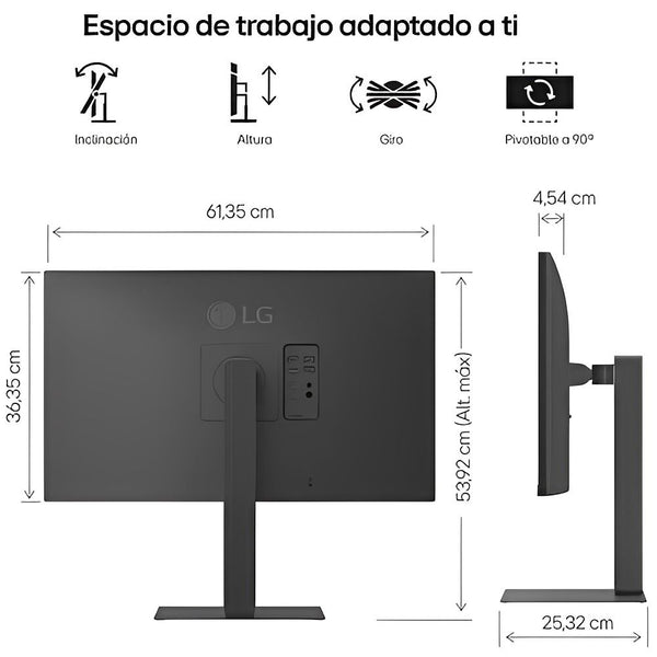 MONITOR CURVO 27" LG ULTRAFINE 27U730A-B UHD 4K/IPS/60HZ/5MS/HDR/BLACK 1GTA.PY