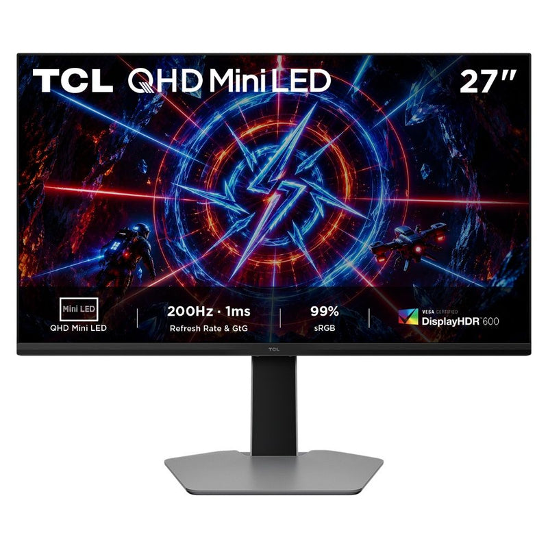 MONITOR 27" TCL 27P2A PRO QHD MINI-LED 320HZ/1MS/HDR/FSYP/DP/2HDMI