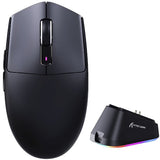 MOUSE WIRELESS ATTACK SHARK G3PRO 1K 59G/PAW3311/ERGO/25000DPI/BLACK C/BASE DE CARGA RGB