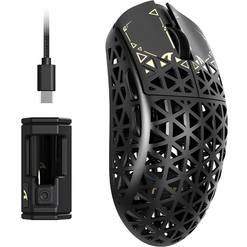 MOUSE WIRELESS ATTACK SHARK R5 ULTRA CARBON 8K 39G/PAW3950MAX/ERGO/42000DPI/BLACK