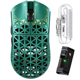 MOUSE WIRELESS ATTACK SHARK R5 ULTRA CARBON 8K 39G/PAW3950MAX/ERGO/42000DPI/GREEN