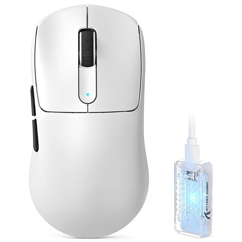 MOUSE WIRELESS ATTACK SHARK V5 8K 55G/PAW3950MAX/42000DPI/WHITE