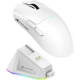 MOUSE WIRELESS ATTACK SHARK X11 1K 63G/PAW3311/ERGO/22000DPI/WHITE C/BASE DE CARGA RGB