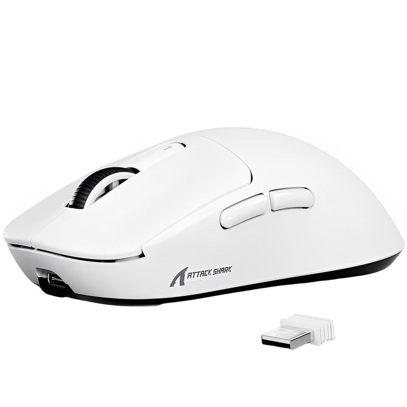 MOUSE WIRELESS ATTACK SHARK X3 1K 49G/PAW3395/ERGO/26000DPI/WHITE 139859