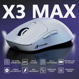 MOUSE WIRELESS ATTACK SHARK X3MAX 1K 49G/PAW3950/ERGO/42000DPI/WHITE 139841