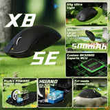 MOUSE WIRELESS ATTACK SHARK X8 SE 1K 55G/PAW3311/ERGO/25000DPI/BLACK