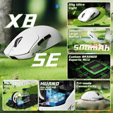 MOUSE WIRELESS ATTACK SHARK X8 SE 1K 55G/PAW3311/ERGO/25000DPI/WHITE