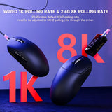 MOUSE WIRELESS ATTACK SHARK X8 PRO 8K 55G/PAW3395PRO/ERGO/40000DPI/BLACK 145027