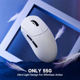 MOUSE WIRELESS ATTACK SHARK X8 PRO 8K 55G/PAW3395PRO/ERGO/40000DPI/WHITE