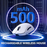 MOUSE WIRELESS ATTACK SHARK X8 PRO 8K 55G/PAW3395PRO/ERGO/40000DPI/WHITE
