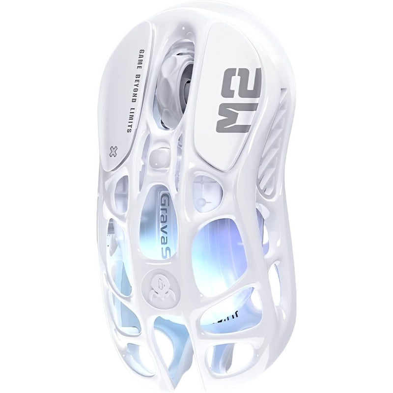 MOUSE WIRELESS GRAVASTAR MERCURY M2 RGB PAW3395/79G/26000DPI/OPALINE WHITE