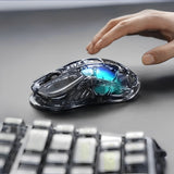 MOUSE WIRELESS GRAVASTAR MERCURY M2 RGB PAW3395/79G/26000DPI/TRANSPARENT BLACK