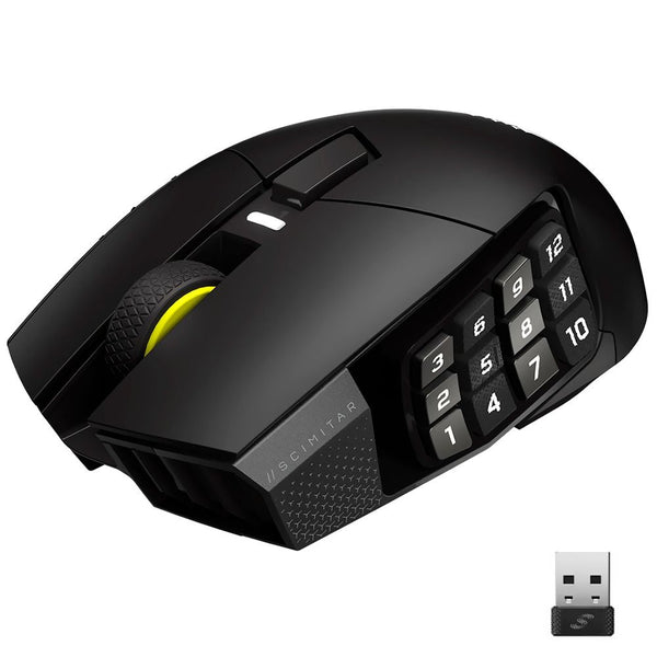 MOUSE GAMER CORSAIR SCIMITAR ELITE WIRELESS SE MMO GUN METAL CH-9314014-WW
