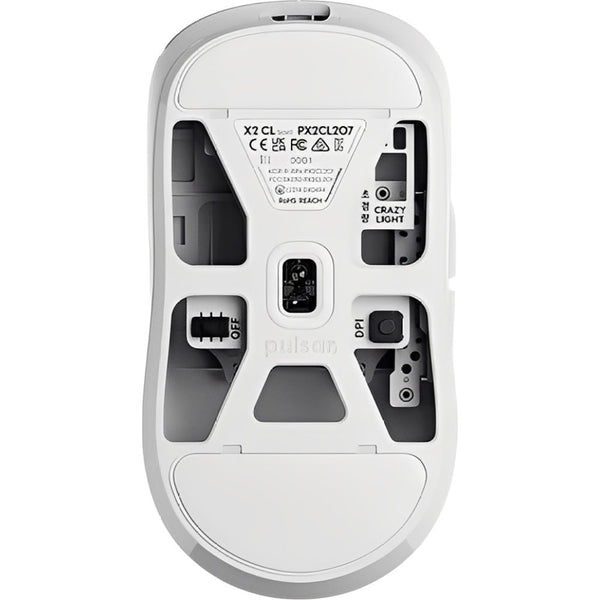 MOUSE WIRELESS PULSAR X2 CRAZYLIGHT MEDIUM PX2CL202 8K 37G/OPTL SW/XS-1/32000DPI/UYUNI WHIT