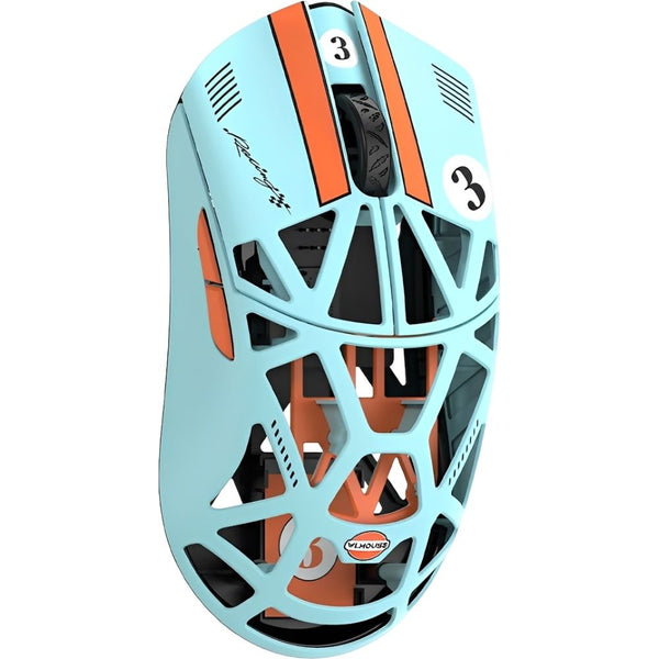 MOUSE WIRELESS MAGNESIUM WLMOUSE BEAST X MAX 8K OMRON OPTICALS BLUE ORANGE