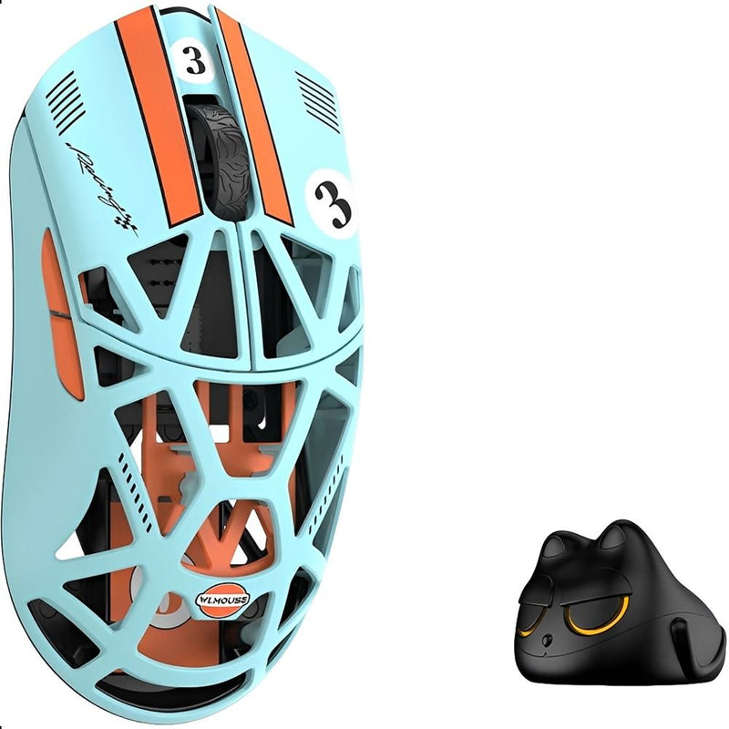 MOUSE WIRELESS MAGNESIUM WLMOUSE BEAST X MINI PRO 8K OMRON OPTICALS BLUE ORANGE