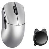 MOUSE WIRELESS WLMOUSE HUAN 8K 48G/PAW3950HS/OMRON OPTICALS/8K SCREEN DONGLE/SILVER