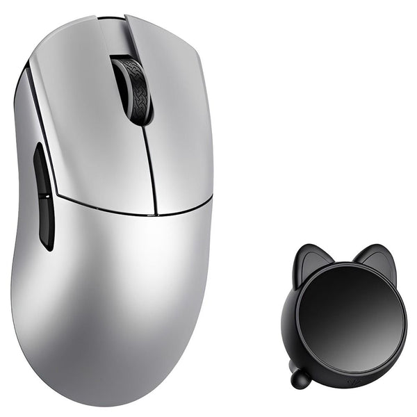 MOUSE WIRELESS WLMOUSE HUAN 8K 48G/PAW3950HS/OMRON OPTICALS/8K SCREEN DONGLE/SILVER
