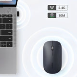 MOUSE WIRELESS UGREEN MU001 SILENT/4000DPI/2.4GHZ/GRAY 136724