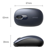 MOUSE WIRELESS UGREEN MU105 ERGO/SILENT/OPTICAL/2400DPI/2.4GHZ/MIDNIGHT BLUE