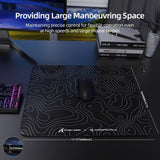 MOUSE PAD ATTACK SHARK CM05 TEMPERED GLASS BLACK CONTOUR 450X400X5MM (CONTROL)