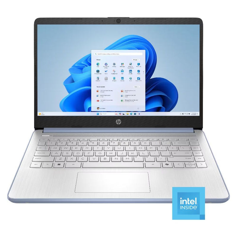 NOTEBOOK HP 14-DQ6102DX INTEL-N150 3.6GHZ/4GBD5/128GB UFS/14"/HD/W11/ING/SILVER BLUE