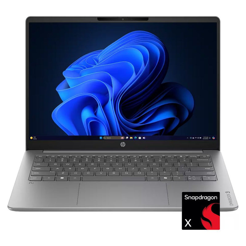 NOTEBOOK HP OMNIBOOK 3 14-HZ0588DX SNAPDRAGON X/8GBD5/256SSD/14"/OLED/2K/W11/ING/SLV