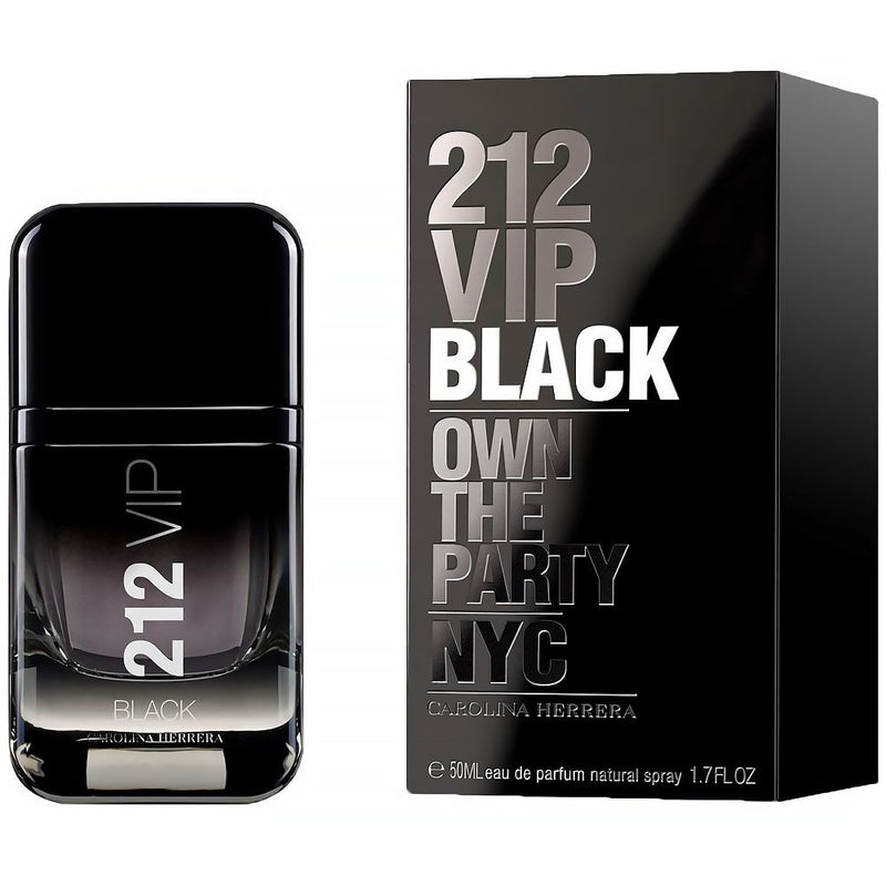 PERFUME CAROLINA H. 212 VIP BLACK EDP 50ML - MASCULINO.