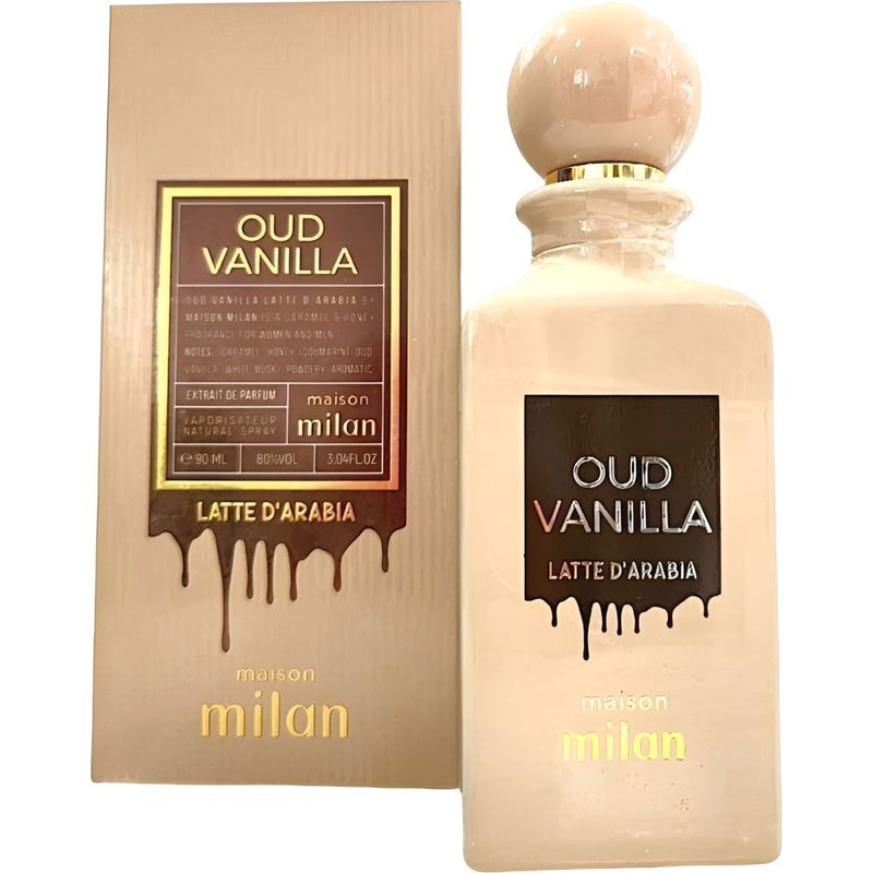 PERFUME MAISON MILAN OUD VANILLA LATTE D'ARABIA EDP 90ML - UNISEX