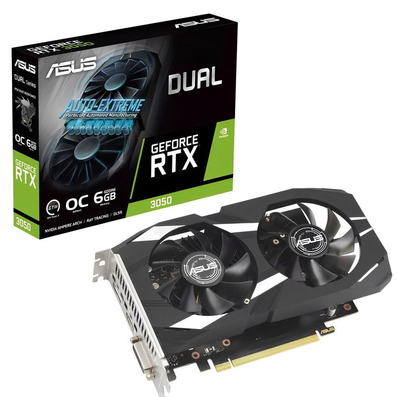 VGA ASUS RTX3050 DUAL OC 6GB/GDDR6/1537MHZ/2FAN 90YV0K60-M0NA00 139397